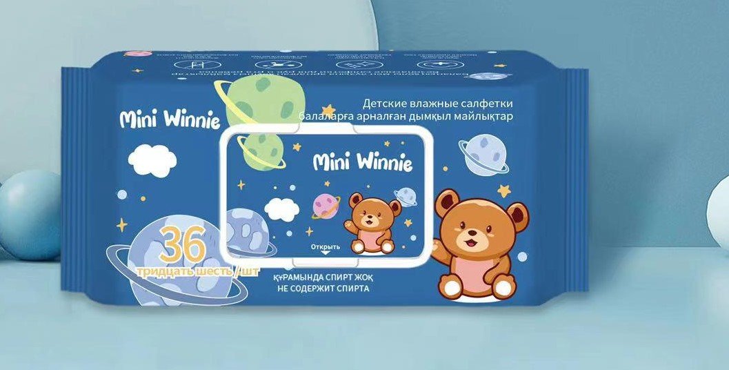 Влажные салфетки MiniWinnie Средние 36 шт / уп