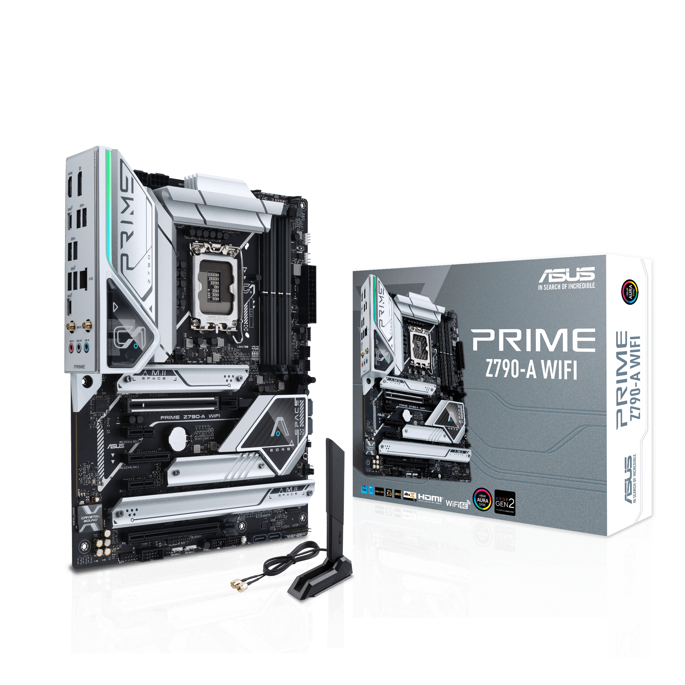 Материнская плата ASUS PRIME Z790-A WIFI, LGA1700 4xDDR5 4xSATA3 Raid 4xM.2 HDMI DP ATX
