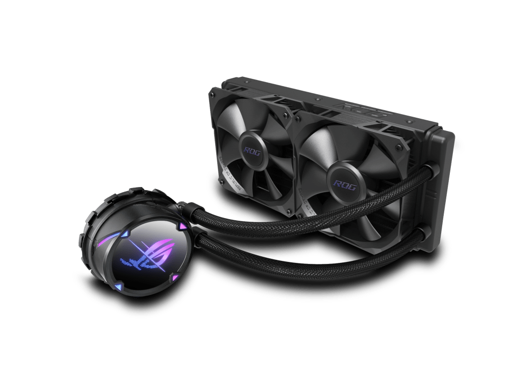 Водяное охлаждение CPU Asus ROG STRIX LC II 240 Liquid CPU Cooler, 2 x12cm PWM Fan