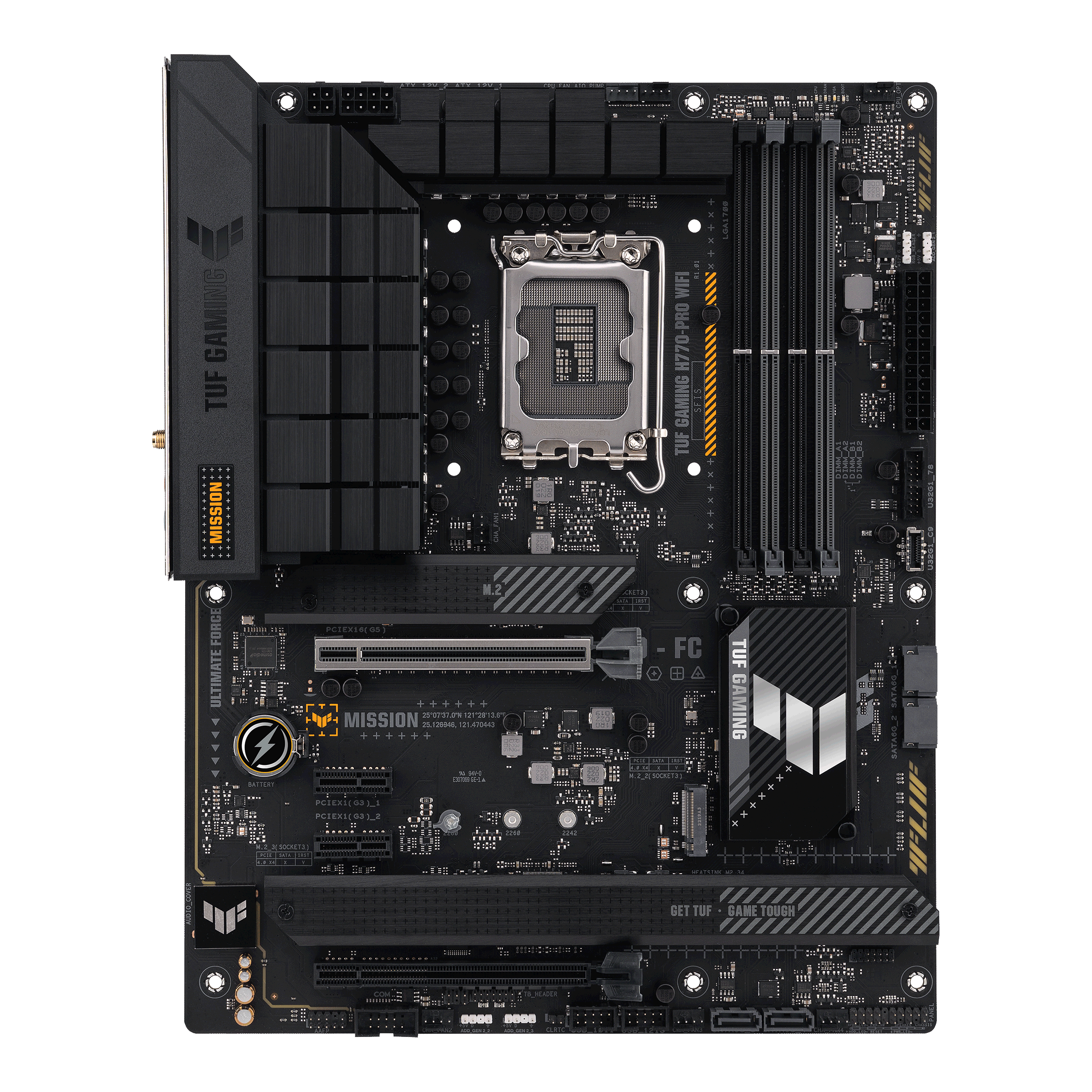 Материнская плата ASUS TUF GAMING H770-PRO WIFI, LGA1700 4xDDR5 4xSATA3 3xM.2 RAID HDMI DP ATX
