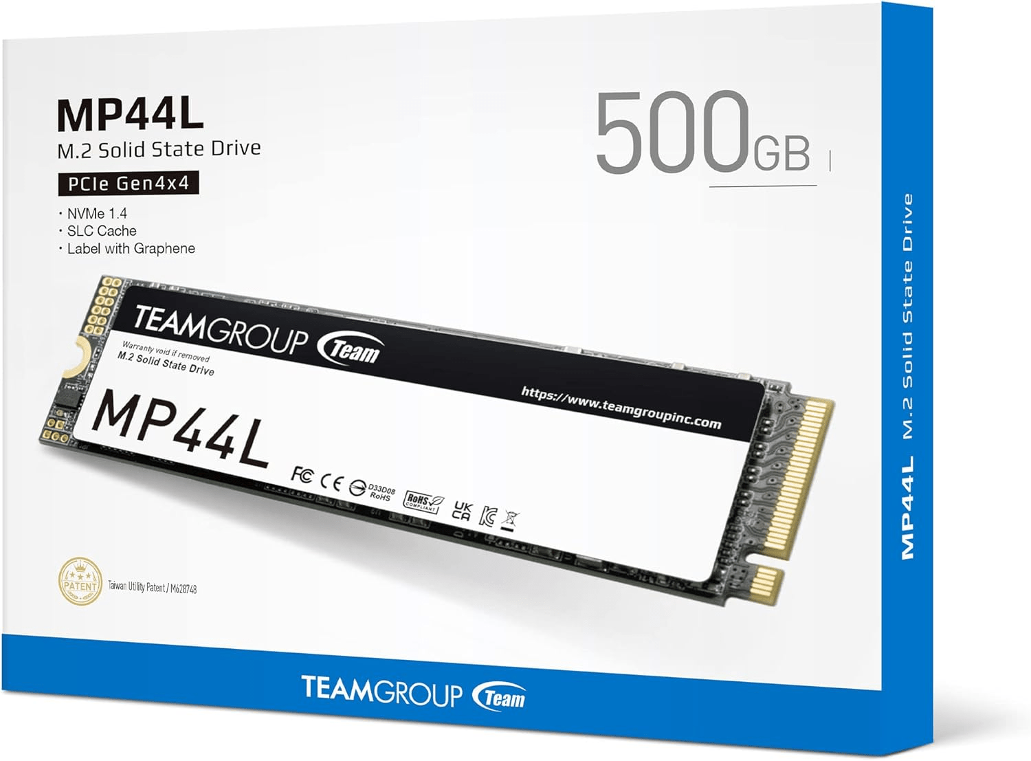 Твердотельный накопитель  500GB SSD TeamGroup MP44L PCIe 4.0 R5000Mb/s, W2500MB/s TM8FPK500G0C101