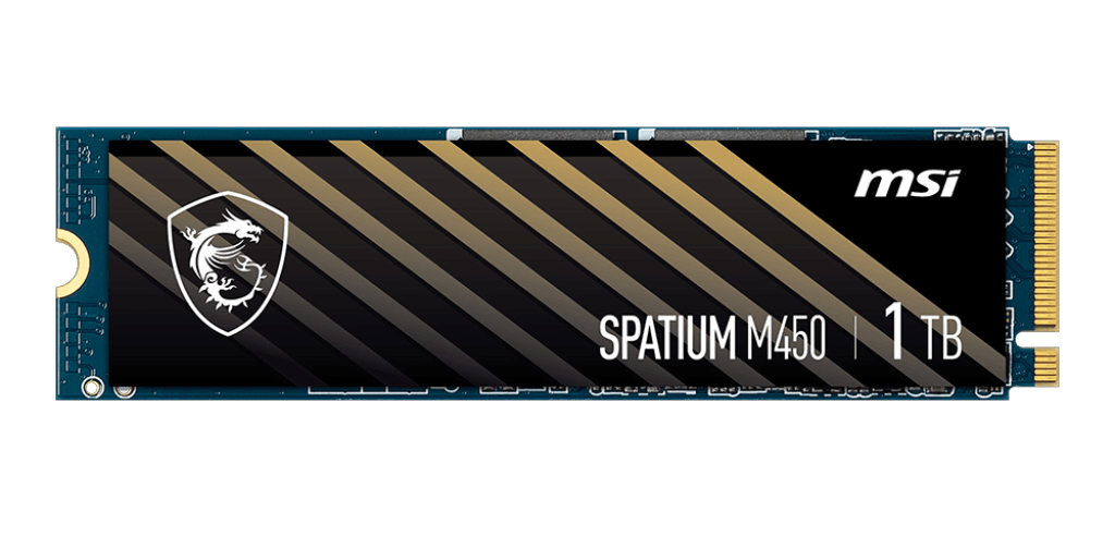 Твердотельный накопитель 1000Gb SSD MSI SPATIUM M450 M.2 PCIe NVMe R3600Mb/s W3000MB/s SPATIUM M450
