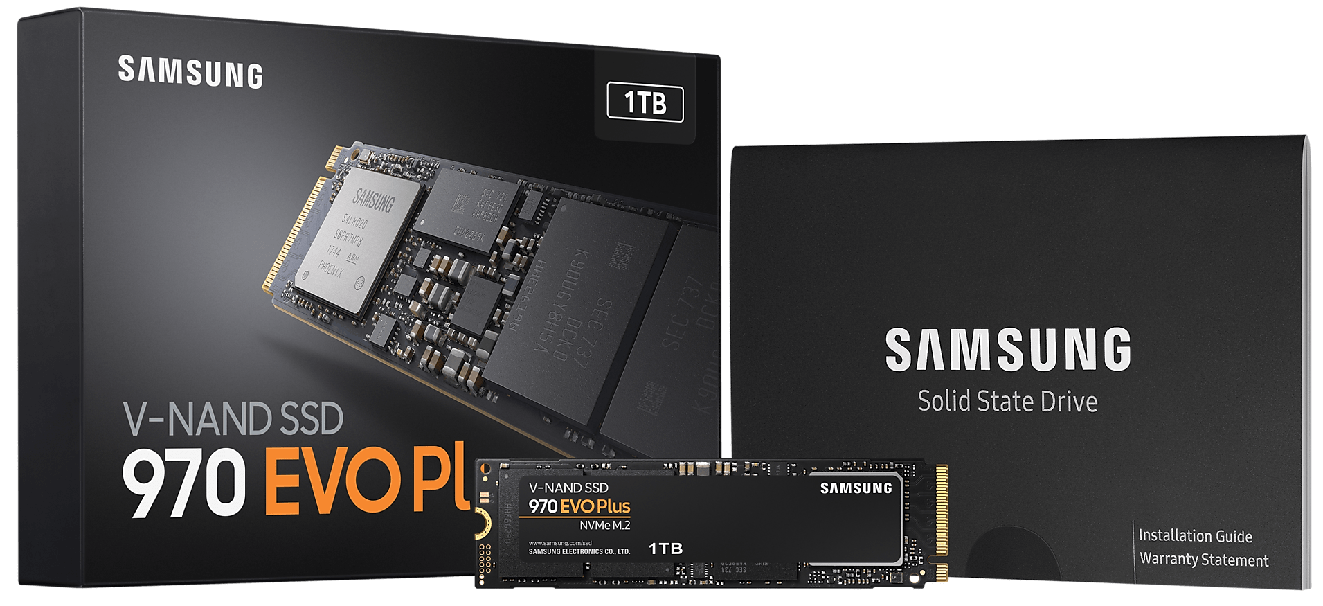 Твердотельный накопитель 1000Gb SSD Samsung 970 EVO Plus M.2 PCIe R3500Mb/s W3300MB/s MZ-V7S1T0BW