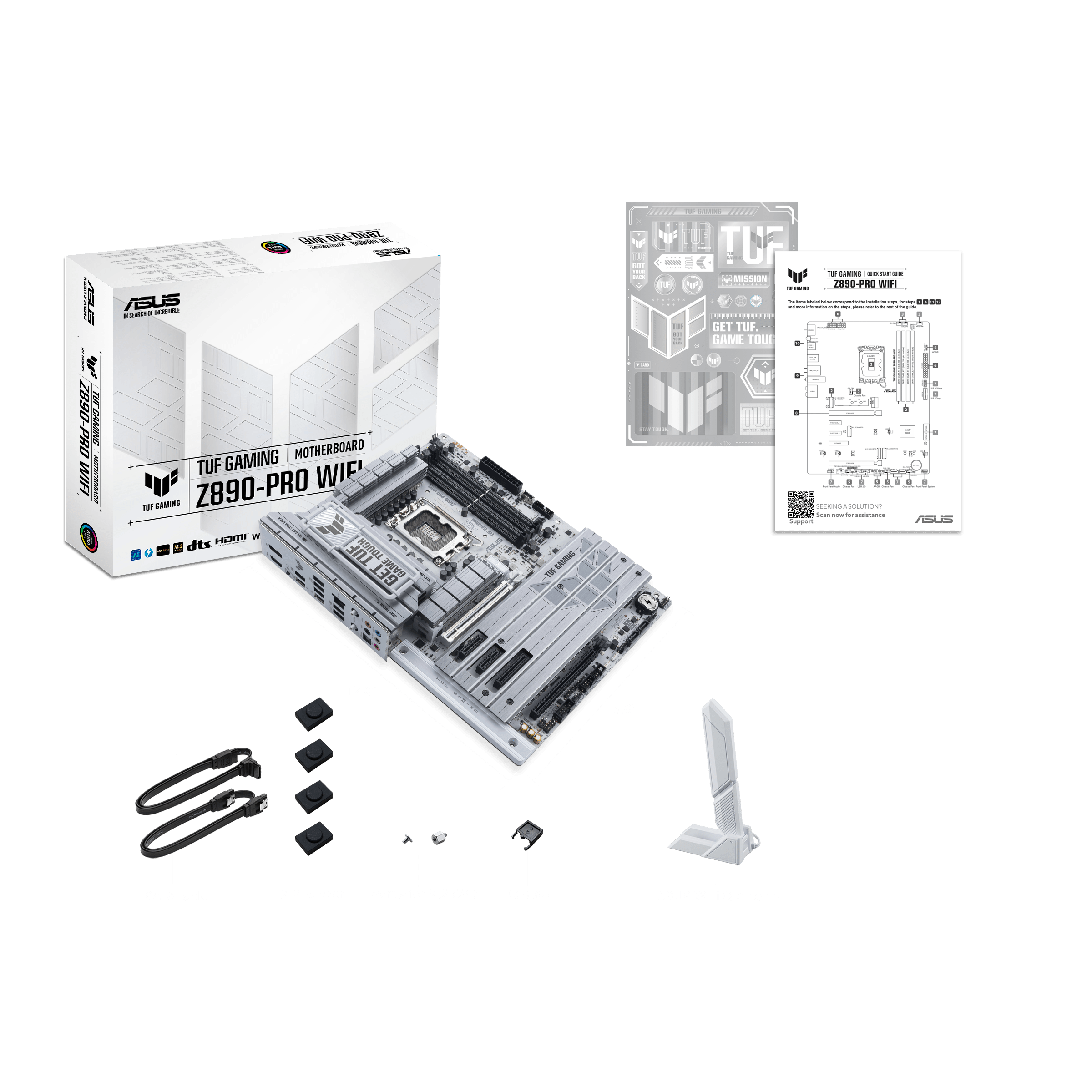 Материнская плата ASUS TUF GAMING Z890-PRO WIFI, LGA1851 Z890 4xDDR5 4xSATA3 4xM.2 HDMI DP USB-C ATX