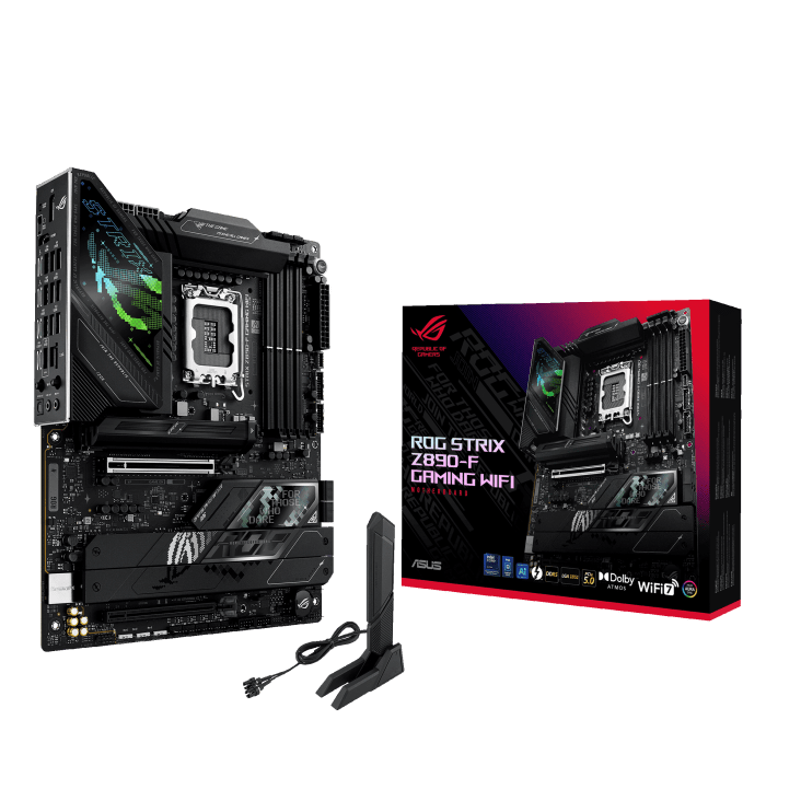 Материнская плата ASUS ROG STRIX Z890-F GAMING WIFI, LGA1851 Z890 4xDDR5 4xSATA3 5xM.2 HDMI DP ATX