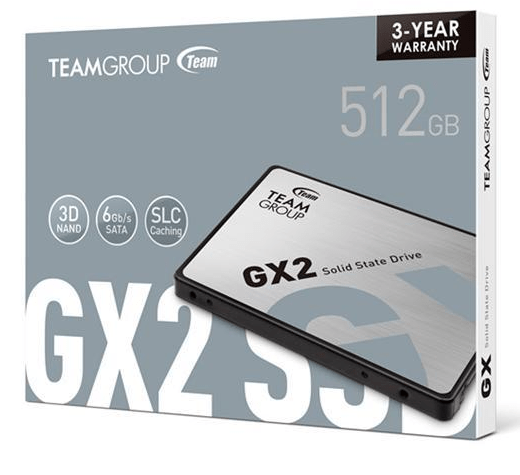 Твердотельный накопитель  512GB SSD TeamGroup GX2  2.5” SATA3 R530Mb/s, W430MB/s T253X2512G0C101