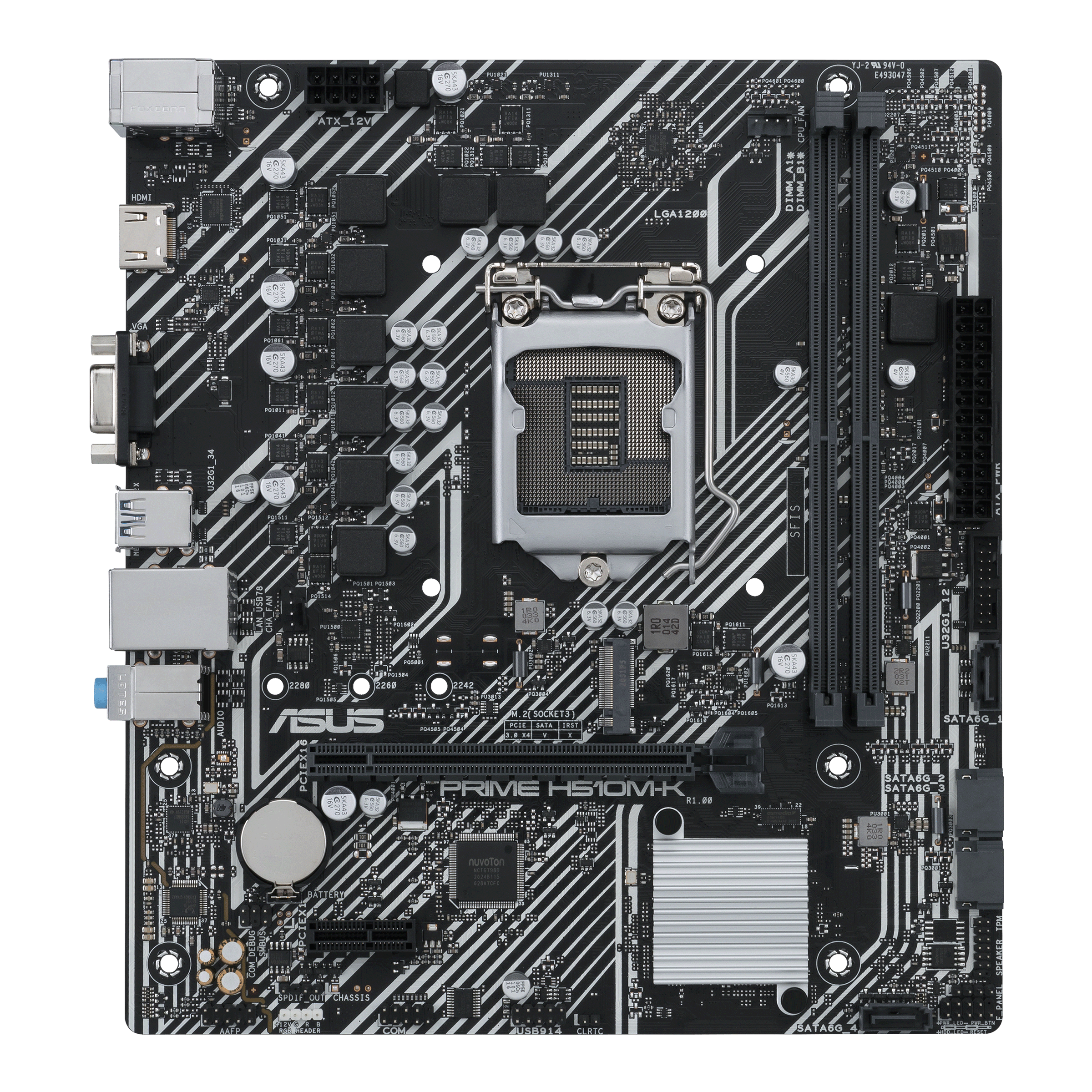 Материнская плата ASUS PRIME H510M-K LGA1200 2xDDR4 4xSATA3 1xM.2 D-Sub HDMI mATX