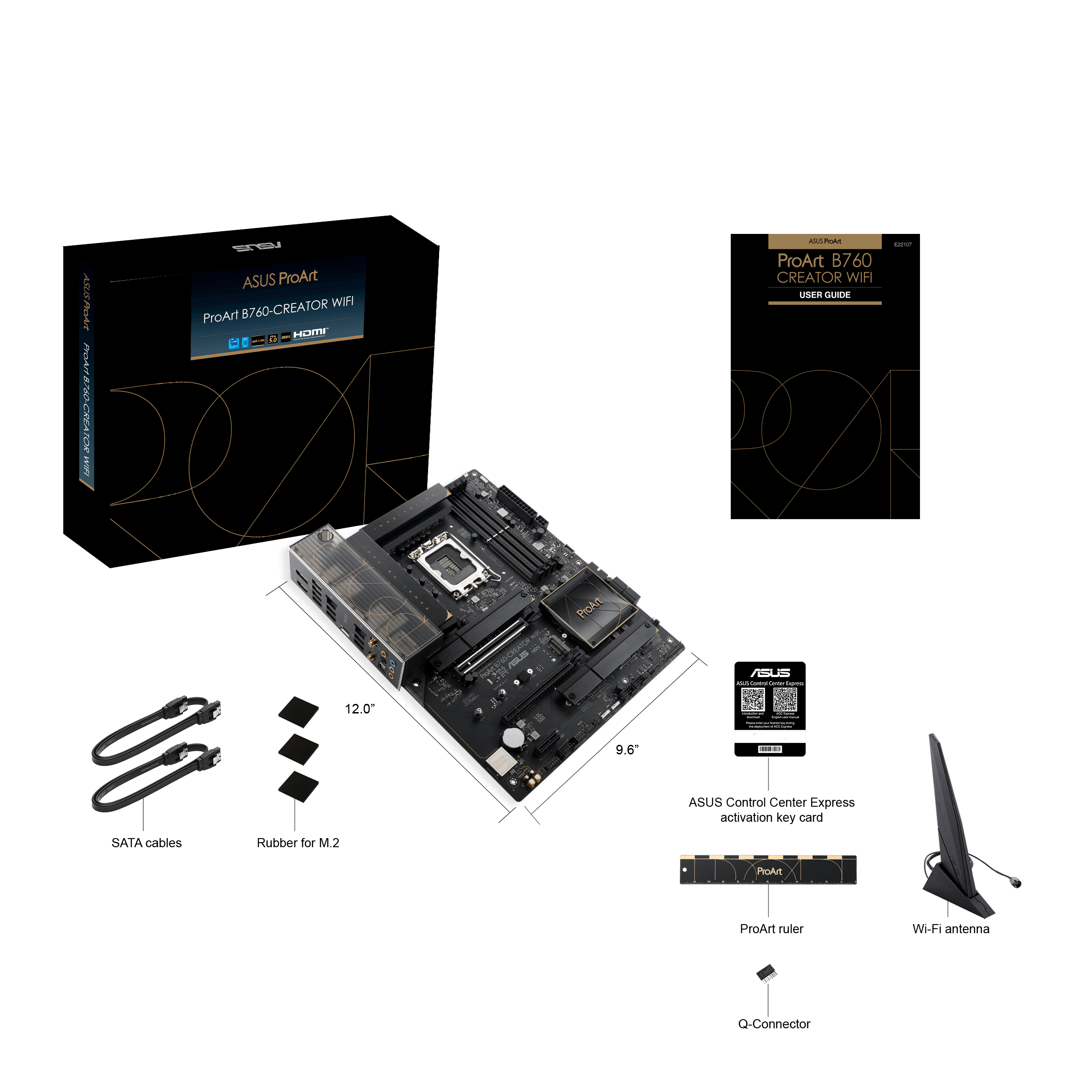 Материнская плата ASUS PROART B760-CREATOR WIFI LGA1700 4xDDR5 4xSATA3 3xM.2 RAID HDMI DP ATX