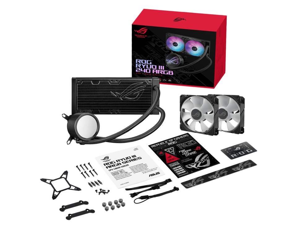 Водяное охлаждение CPU Asus ROG RYUO III 240 ARGB 2x120mm Liquid CPU Cooler, ARGB, Black
