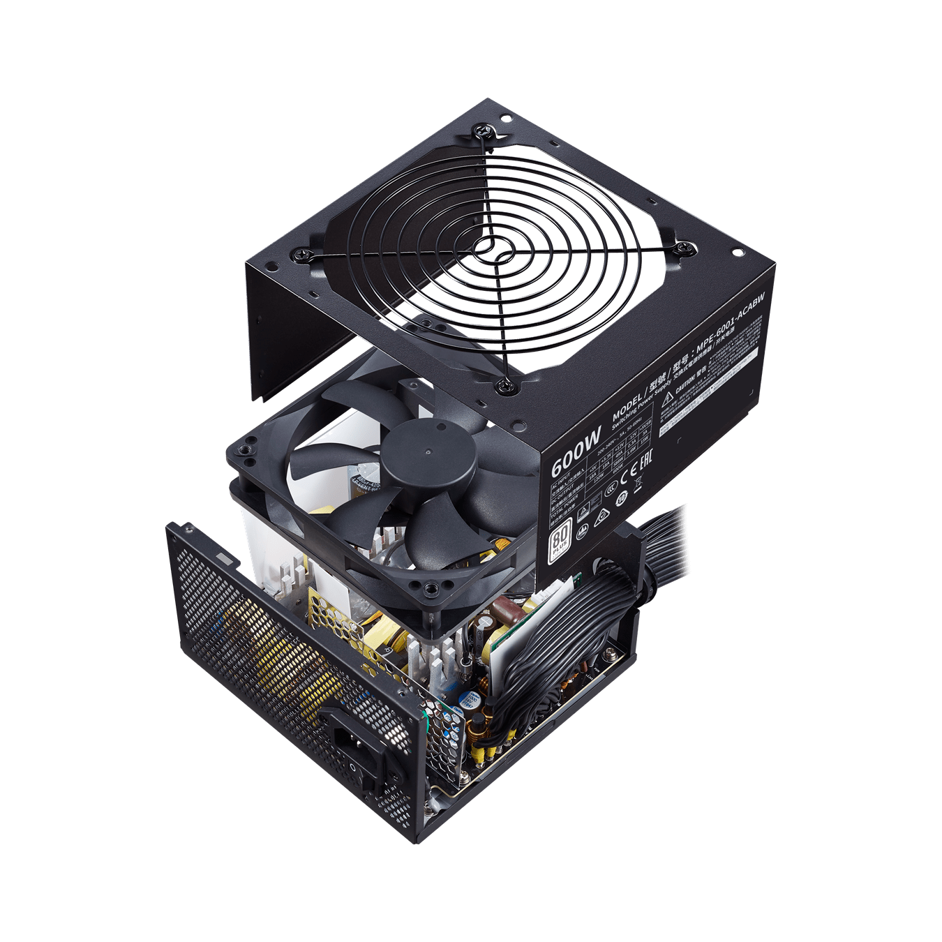 Блок питания CoolerMaster MWE 600 White V2 600W 80 PLUS Standard 230V EU Certified MPE-6001-ACABW-EU