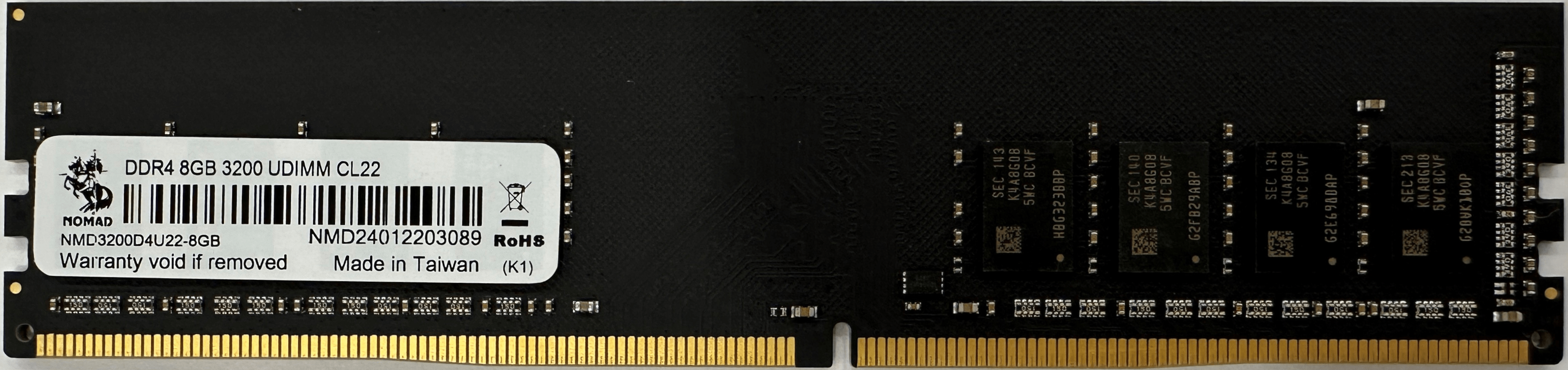 Оперативная память  8GB DDR4 3200MHz NOMAD PC4-25600 CL22 NMD3200D4U22-8GB Bulk Pack