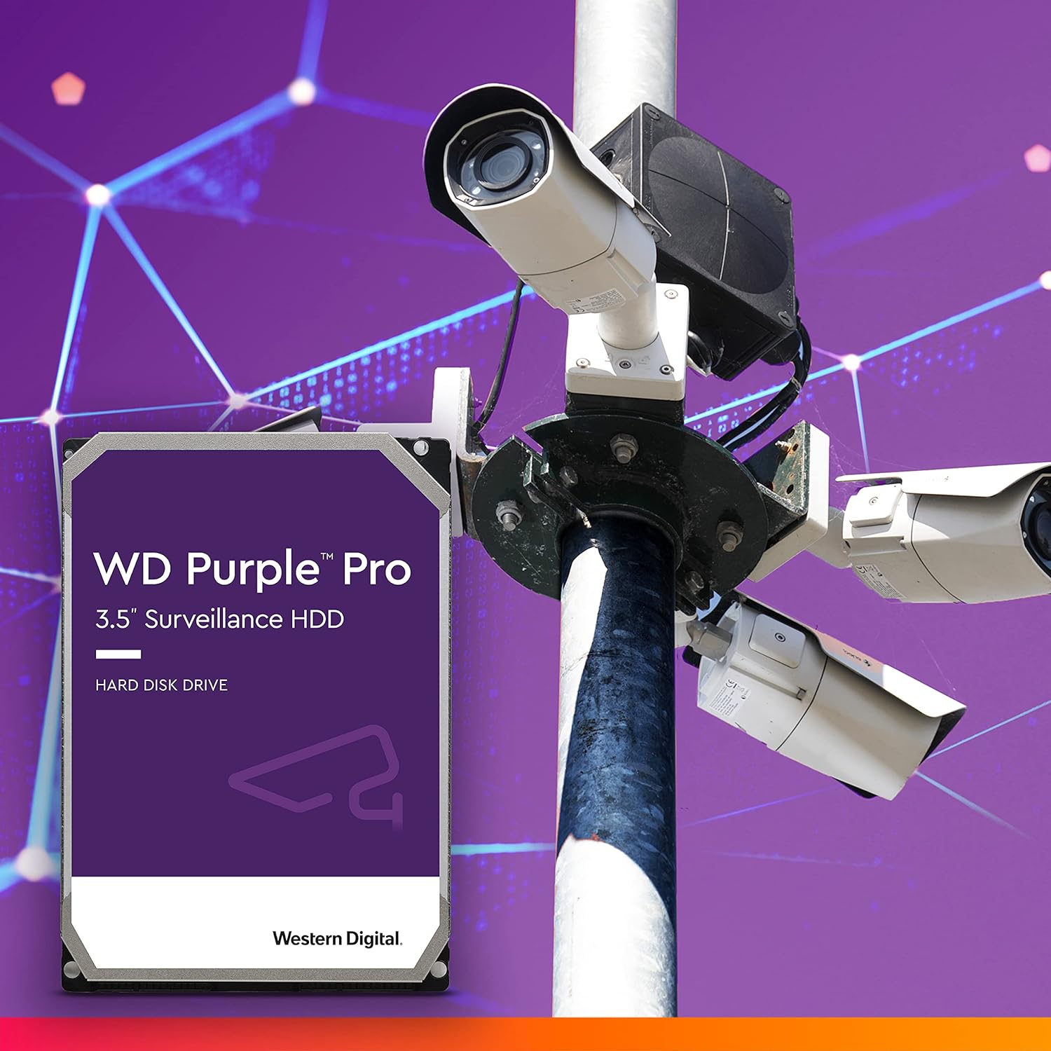 Жесткий диск для видеонаблюдения HDD 14Tb Western Digital Purple SATA 6Gb/s 512Mb 3,5