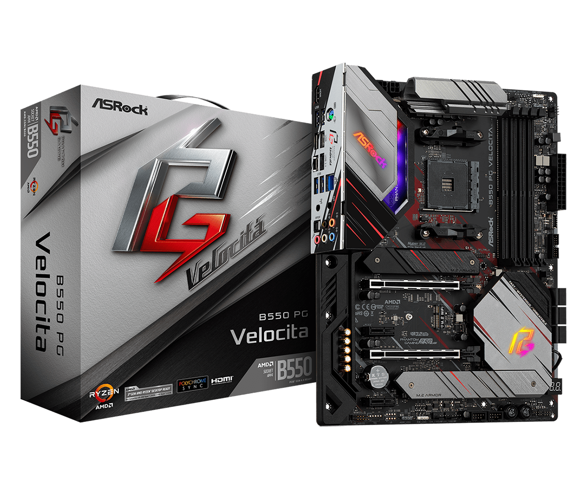 Материнская плата ASRock B550 PG VELOCITA AM4 4xDDR4 6xSATA3 1xM.2 HDMI ATX