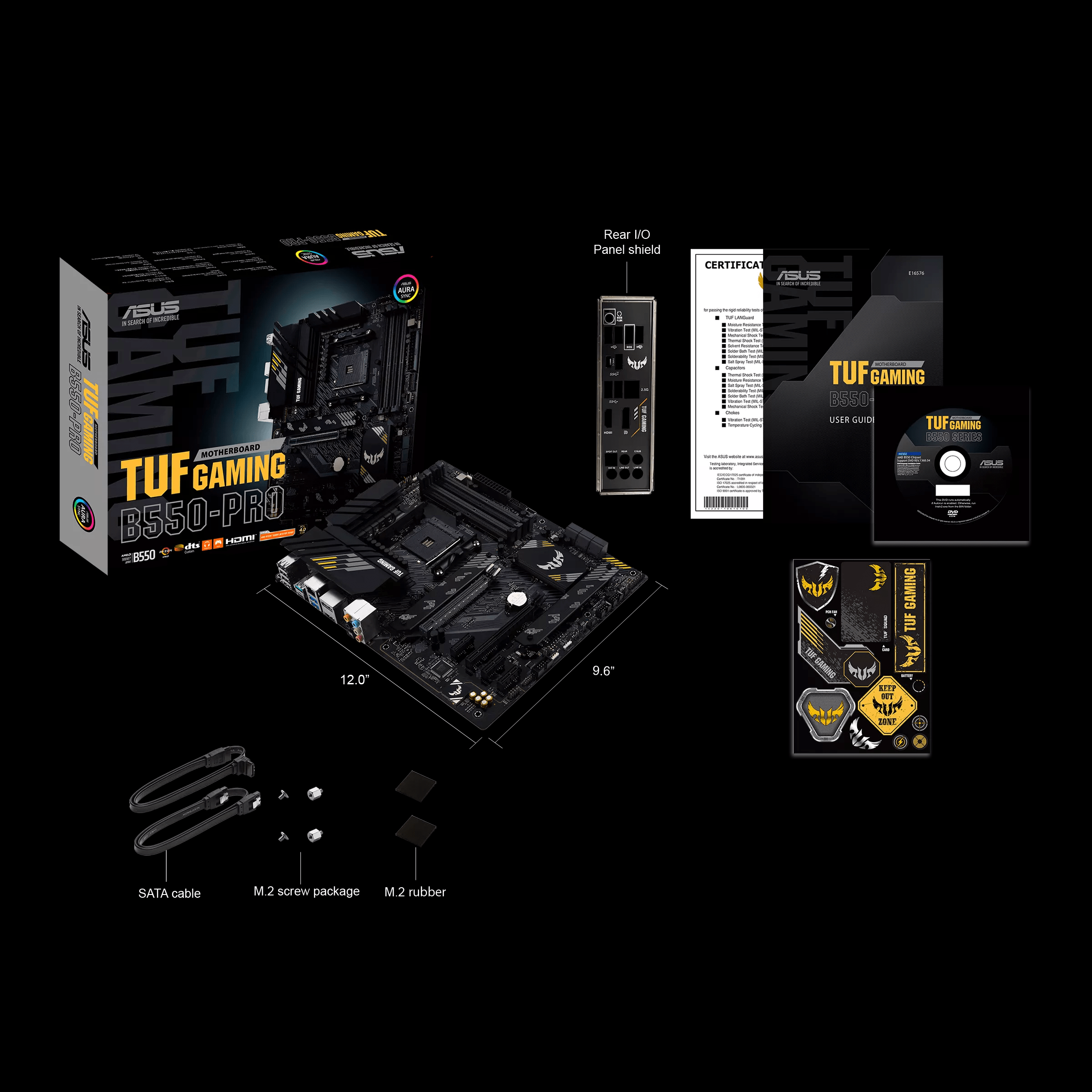 Материнская плата ASUS TUF GAMING B550-PRO AM4 4xDDR4 6xSATA3 2xM.2 RAID HDMI DP ATX