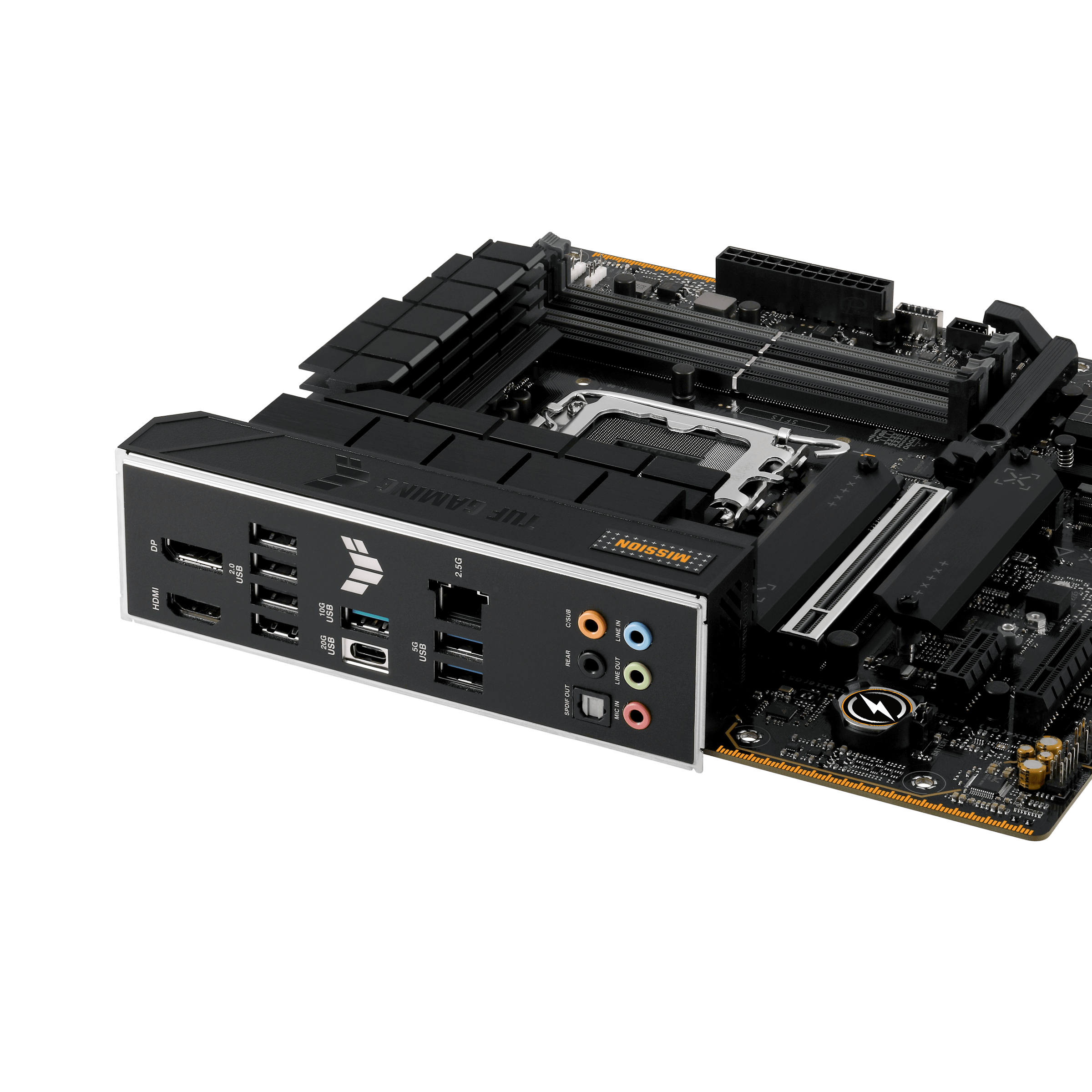 Материнская плата ASUS TUF GAMING B760M-PLUS II, LGA1700 4xDDR5 4xSATA3 3xM.2 RAID HDMI DP mATX