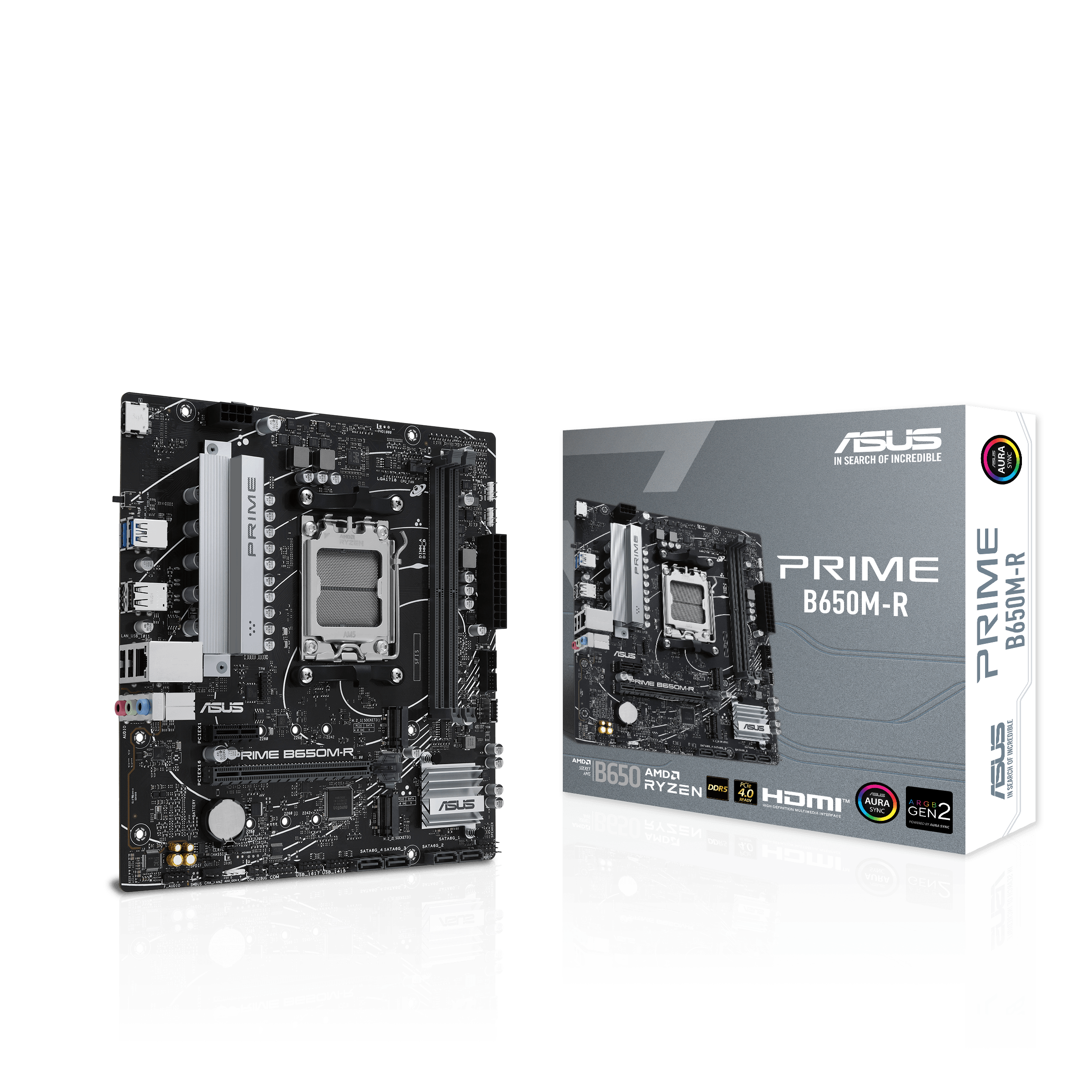 Материнская плата ASUS PRIME B650M-R AM5 2xDDR5 4xSATA3 RAID 2xM.2 HDMI mATX