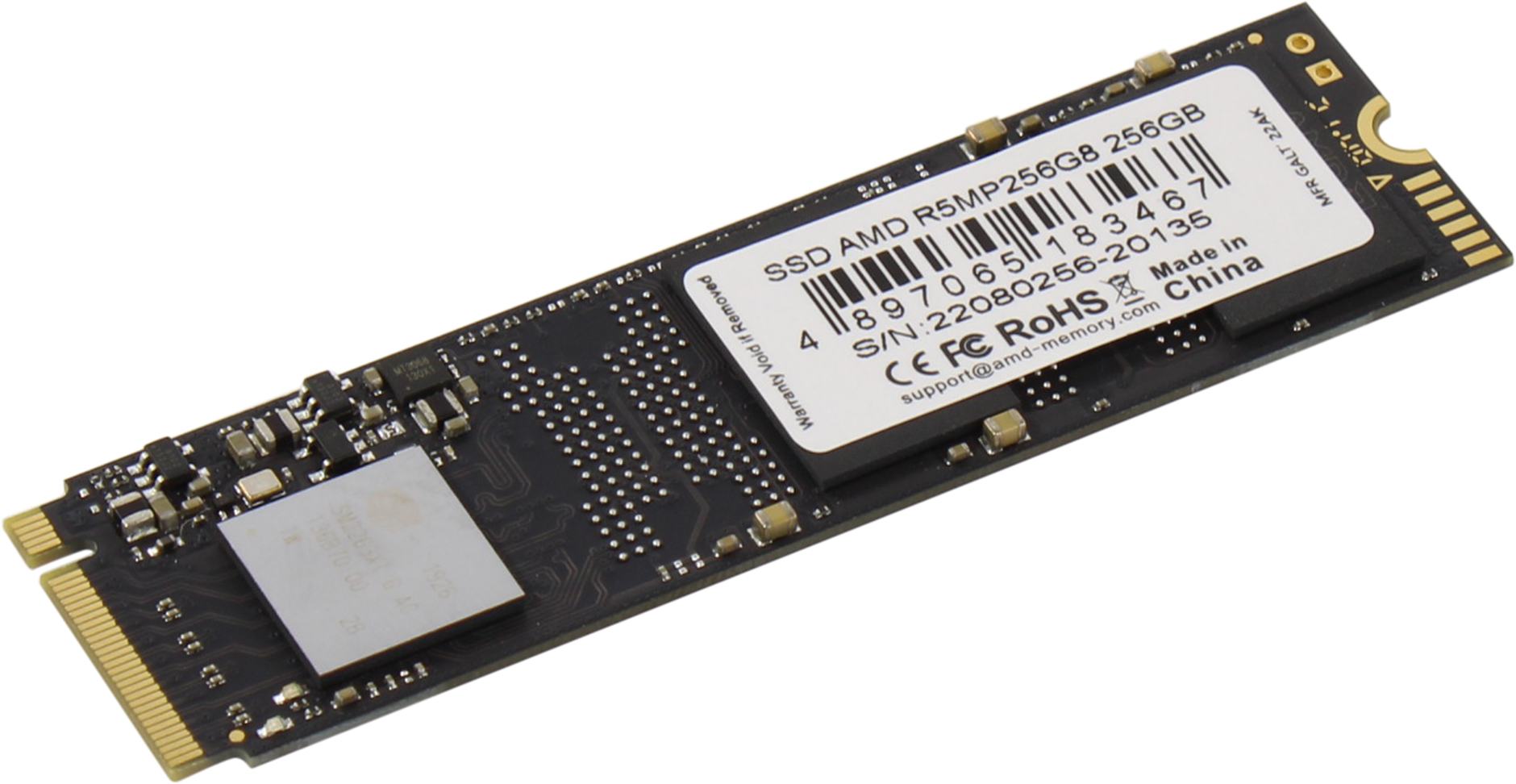 Твердотельный накопитель  256GB SSD AMD RADEON R5 M.2 2280 PCIe Gen3x4 R2100MB/s W1000MB/s R5MP256G8