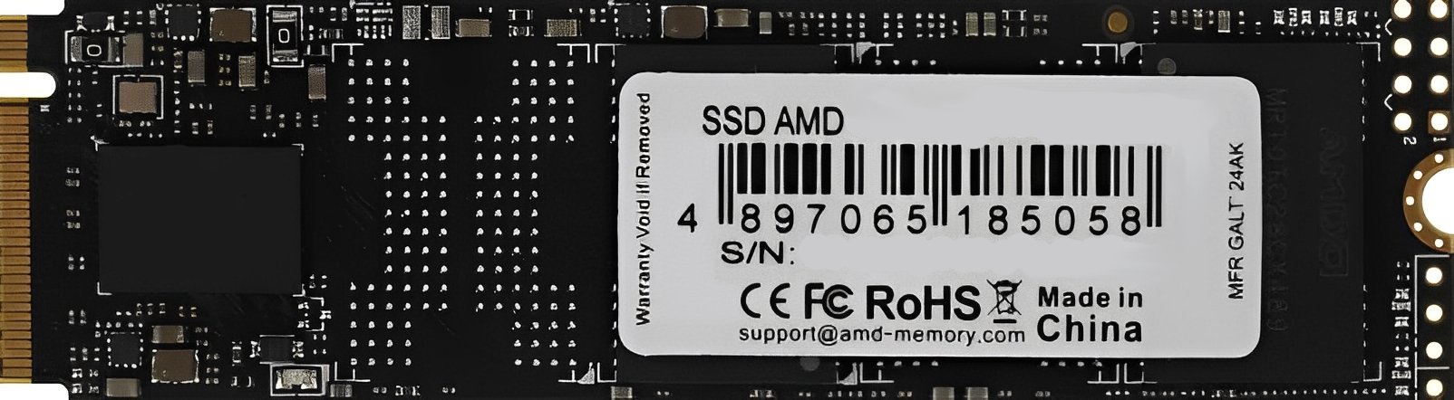 Твердотельный накопитель  256GB SSD AMD RADEON R5 M.2 2280 PCIe Gen3x4 R2100MB/s W1000MB/s R5MP256G8