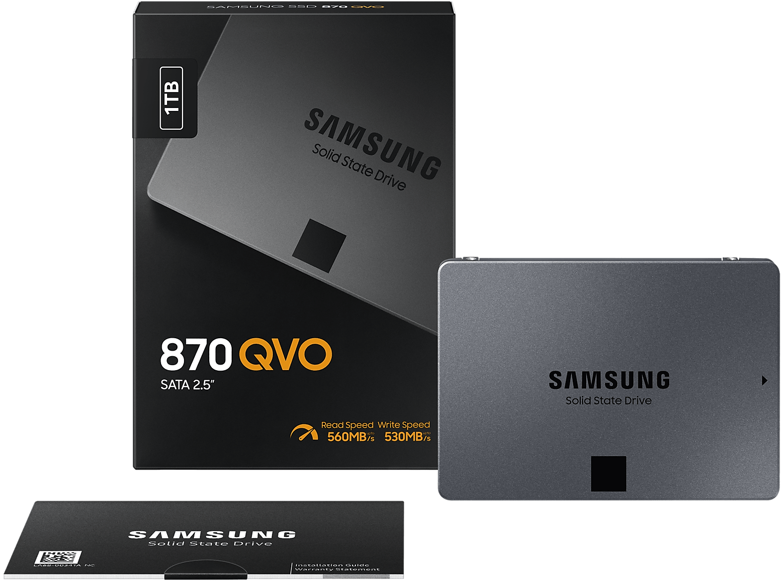 Твердотельный накопитель 1000GB SSD Samsung 870 QVO 2.5” SATA3 R560Mb/s W530MB/s MZ-77Q1T0BW