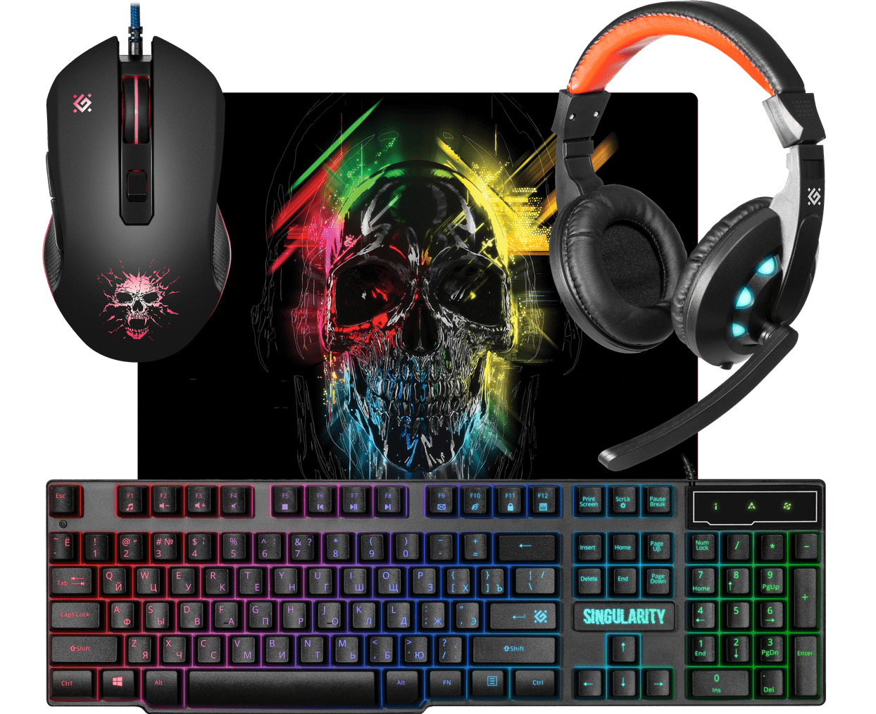 Игровой набор Defender Singularity MKP-118 мышь+клавиатура+гарнитура+ков., НОВИНКА!