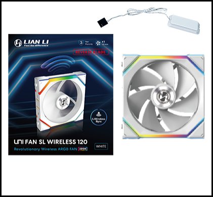 Вентилятор для корпуса Lian Li UNI FAN SL WIRELESS REVERSE 120 1x120mm White G99.12RSL1W1W.00
