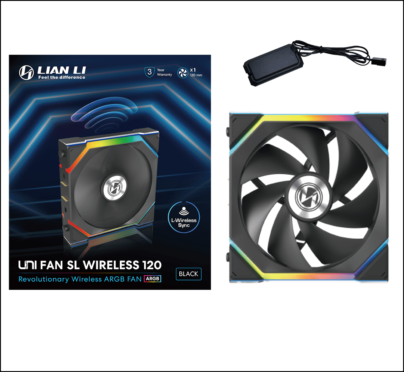 Вентилятор для корпуса Lian Li UNI FAN SL WIRELESS 120 1x120mm No controller Black G99.12SL1W1B.00