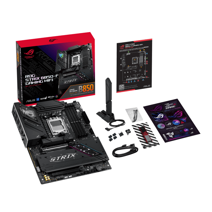 Материнская плата ASUS ROG STRIX B850-F GAMING WIFI AM5 4xDDR5 2xSATA 4xM.2 HDMI DP ATX