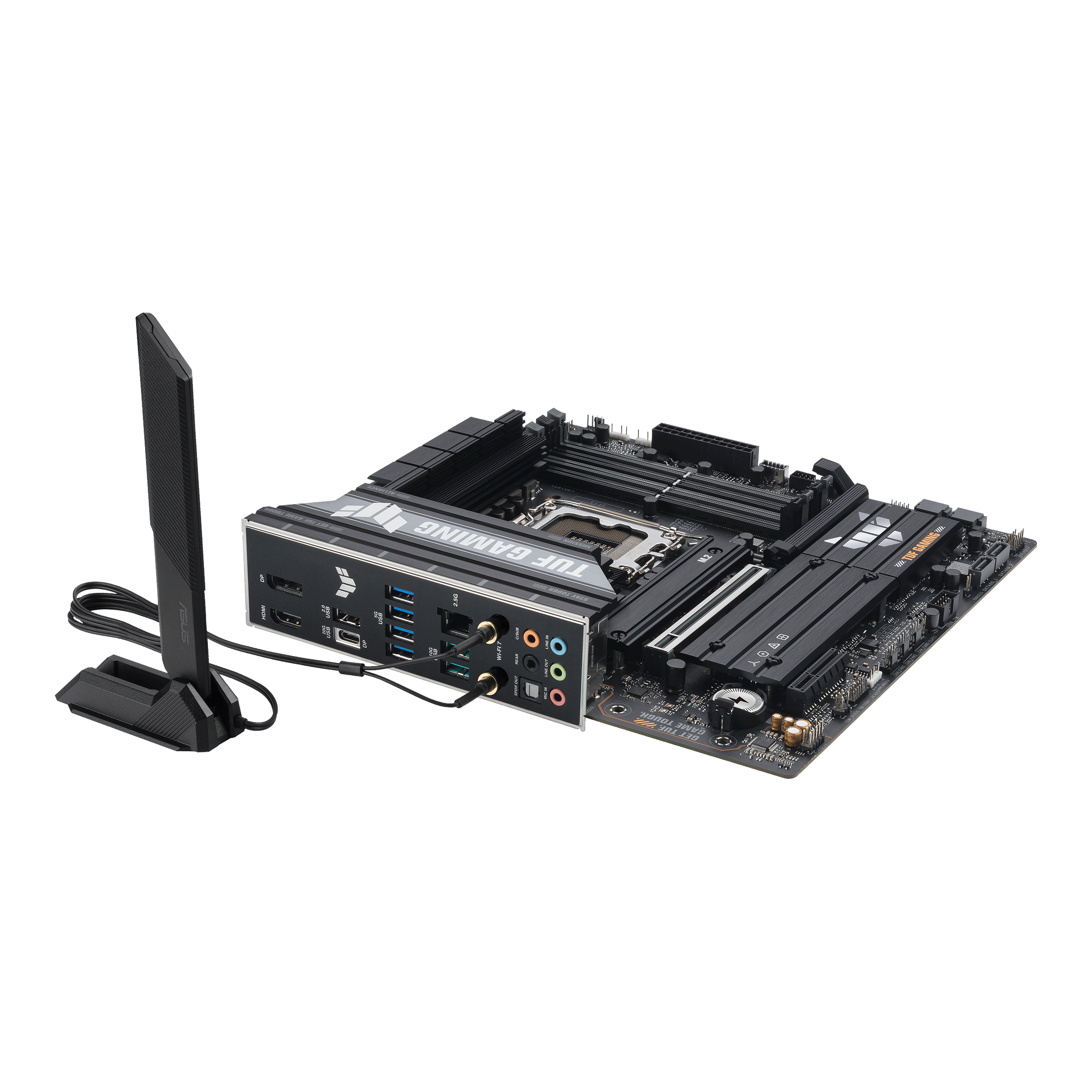 Материнская плата ASUS TUF GAMING B860M-PLUS WIF, LGA1851 B860 4xDDR5 4xSATA 3xM.2 HDMI DP mATX