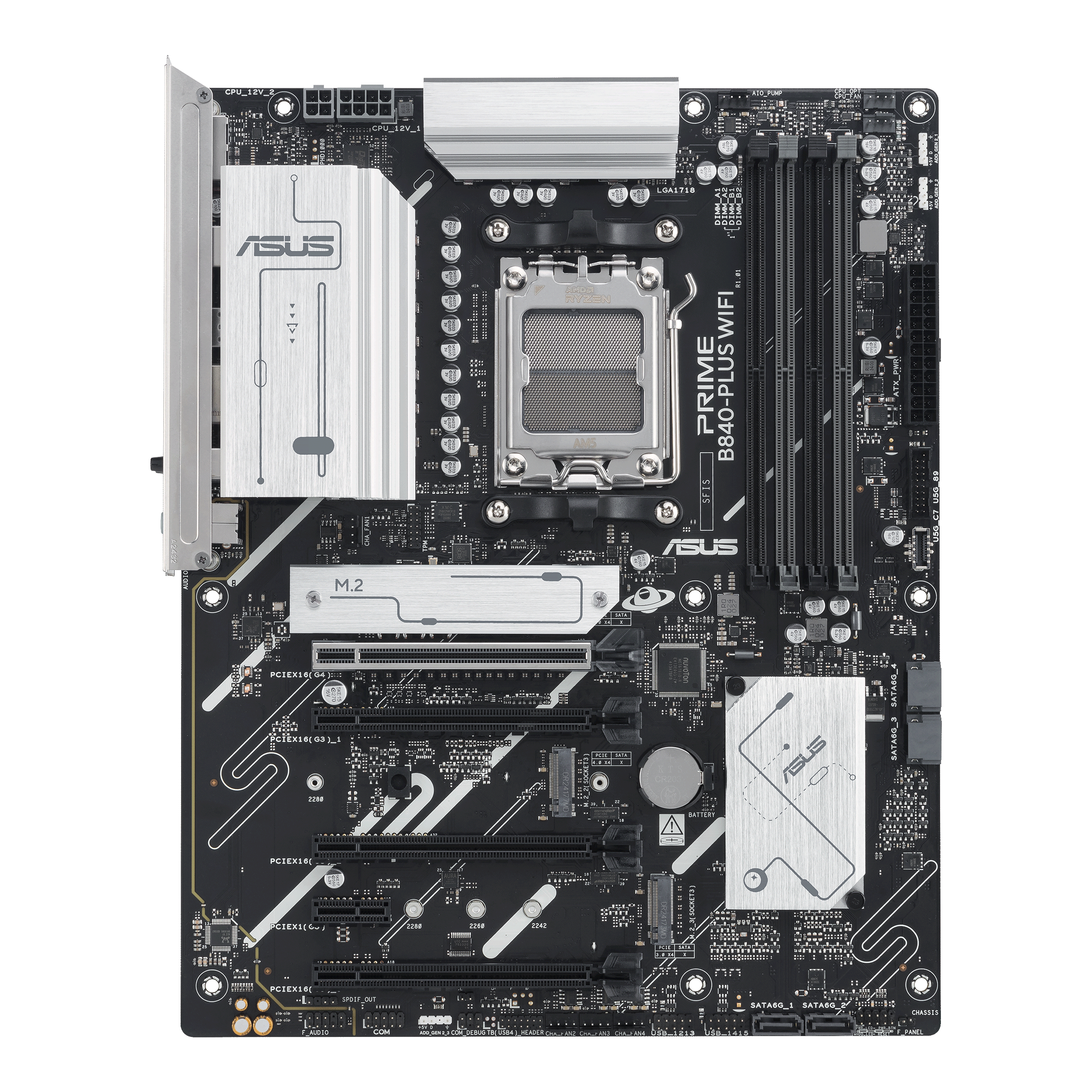 Материнская плата ASUS PRIME B840-PLUS WIFI AM5 4xDDR5 4xSATA 3xM.2 HDMI 2xDP mATX