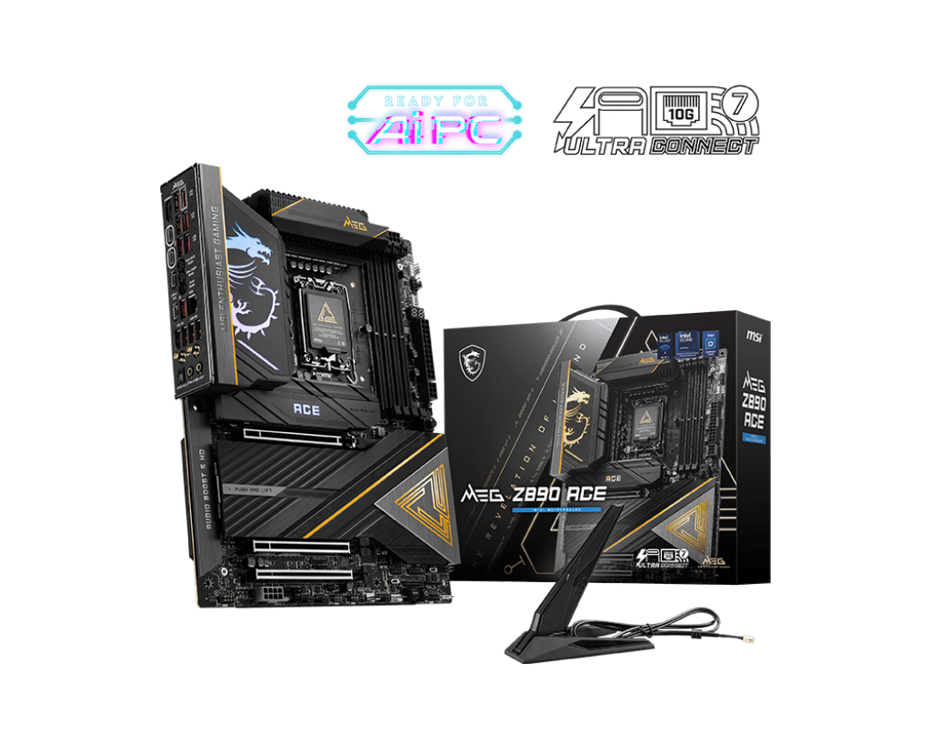 Материнская плата MSI MEG Z890 ACE LGA1851 4xDDR5 6xSATA3 RAID 5M.2 1xHDMI 2xThunderbolt4 10xUSB ATX