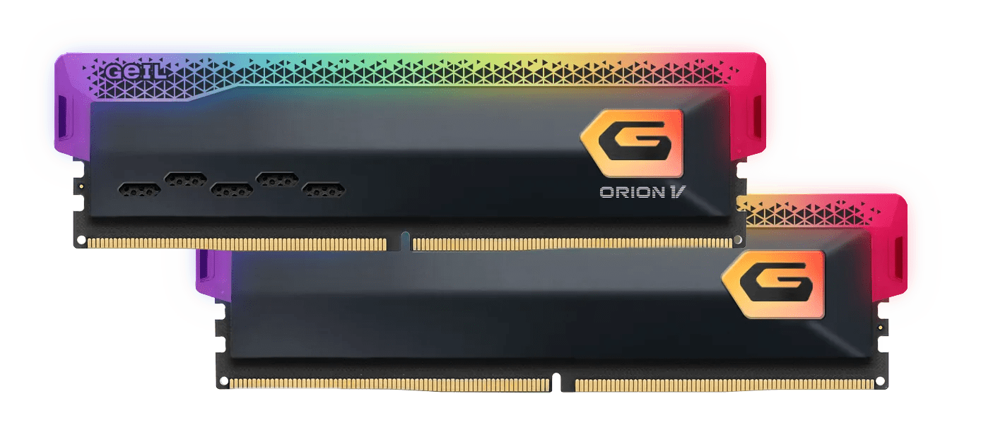 Оперативная память 32GB Kit (2x16GB) GEIL Orion V RGB 5200Mhz DDR5 GVSG532GB5200C34ADC Titanium Grey