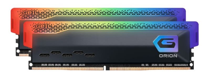 Оперативная память 16GB Kit (8GBx2) GEIL DDR4 3200MHz ORION RGB GOSG416GB3200C22DC Titanium Grey