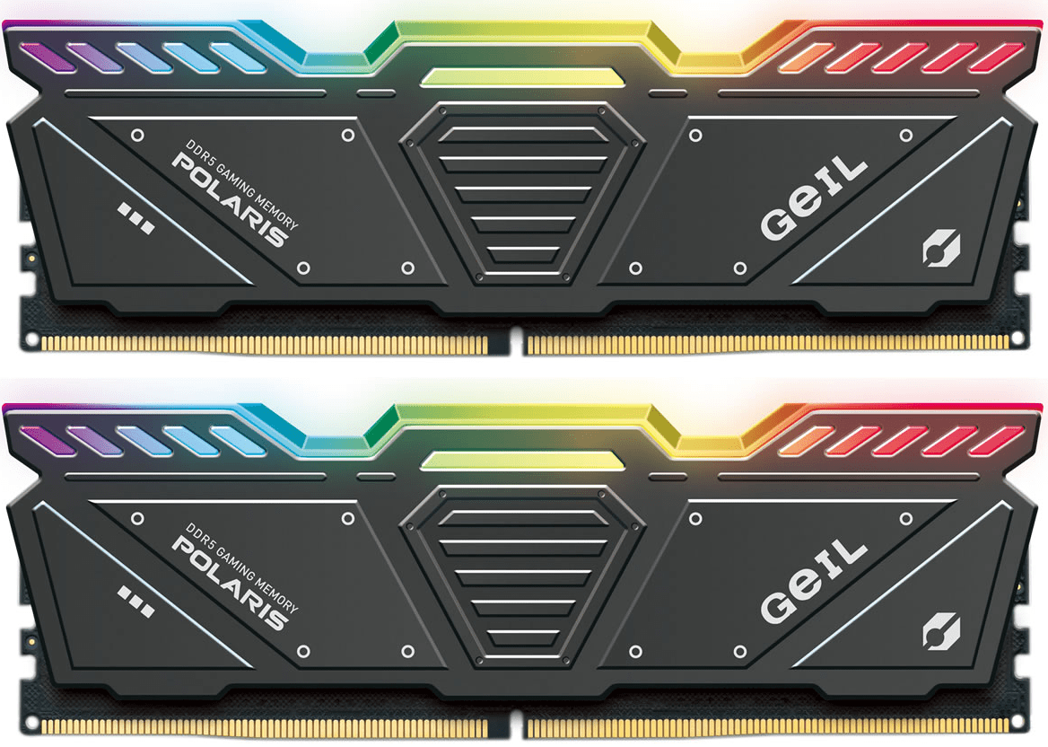 Оперативная память 32GB Kit (2x16GB) GEIL Polaris RGB 5200Mhz DDR5 GOSG532GB5200C34ADC Gray