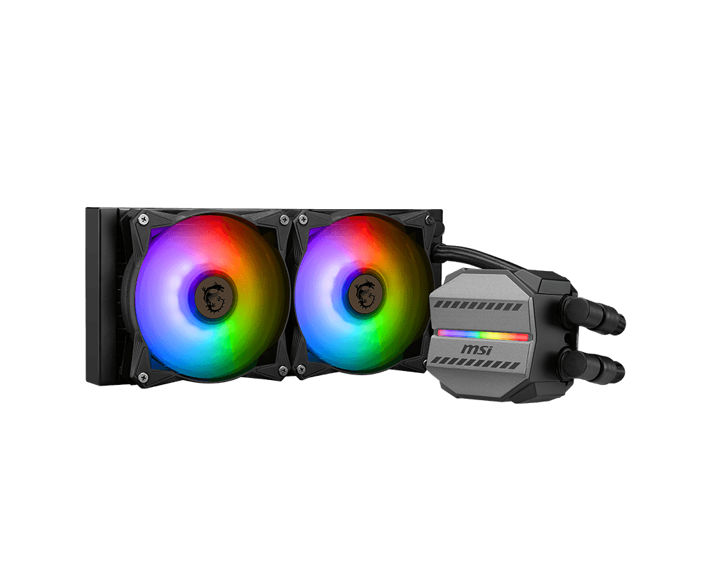 Водяное охлаждение для CPU MSI MAG CORELIQUID M240. Socket Intel/AMD, 4pin, Fan 2x120см, ARGB, Black