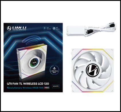 Вентилятор для корпуса Lian Li UNI FAN TL 120 LCD Wireless ARGB 120mm White G99.12TLLCD1W1W.00