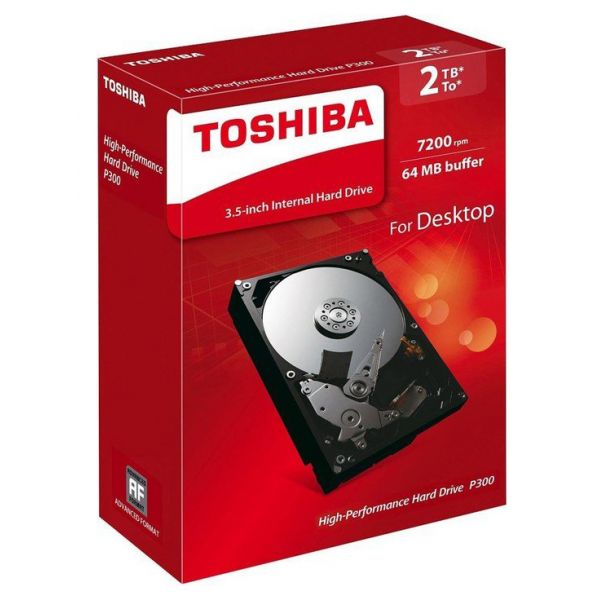 Жесткий диск HDD  2Tb TOSHIBA Р300 SATA 6Gb/s 7200rpm 64Mb 3.5