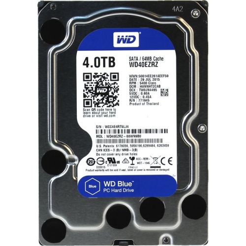 Жесткий диск HDD 4Tb Western Digital Blue SATA 6Gb/s 64Mb 5400rpm WD40EZRZ