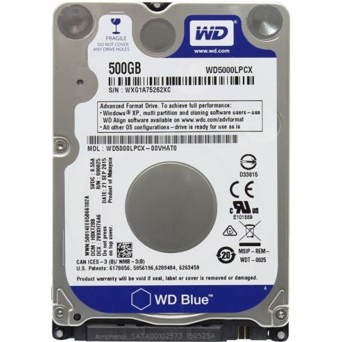 Жесткий диск для ноутбука   500Gb WD Blue SATA 6Gb/s 2.5