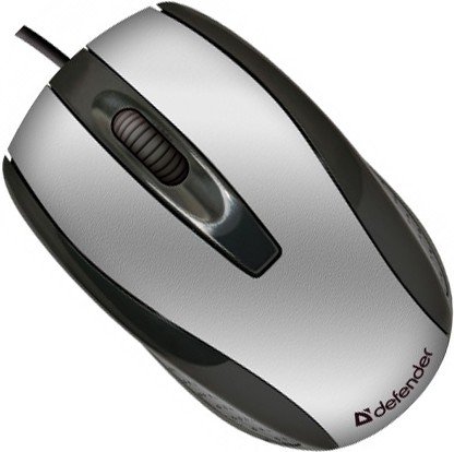 Мышь Defender Optimum MM-140  (Черный+Серебро), USB 2кн, 1кл-кн, коробочка