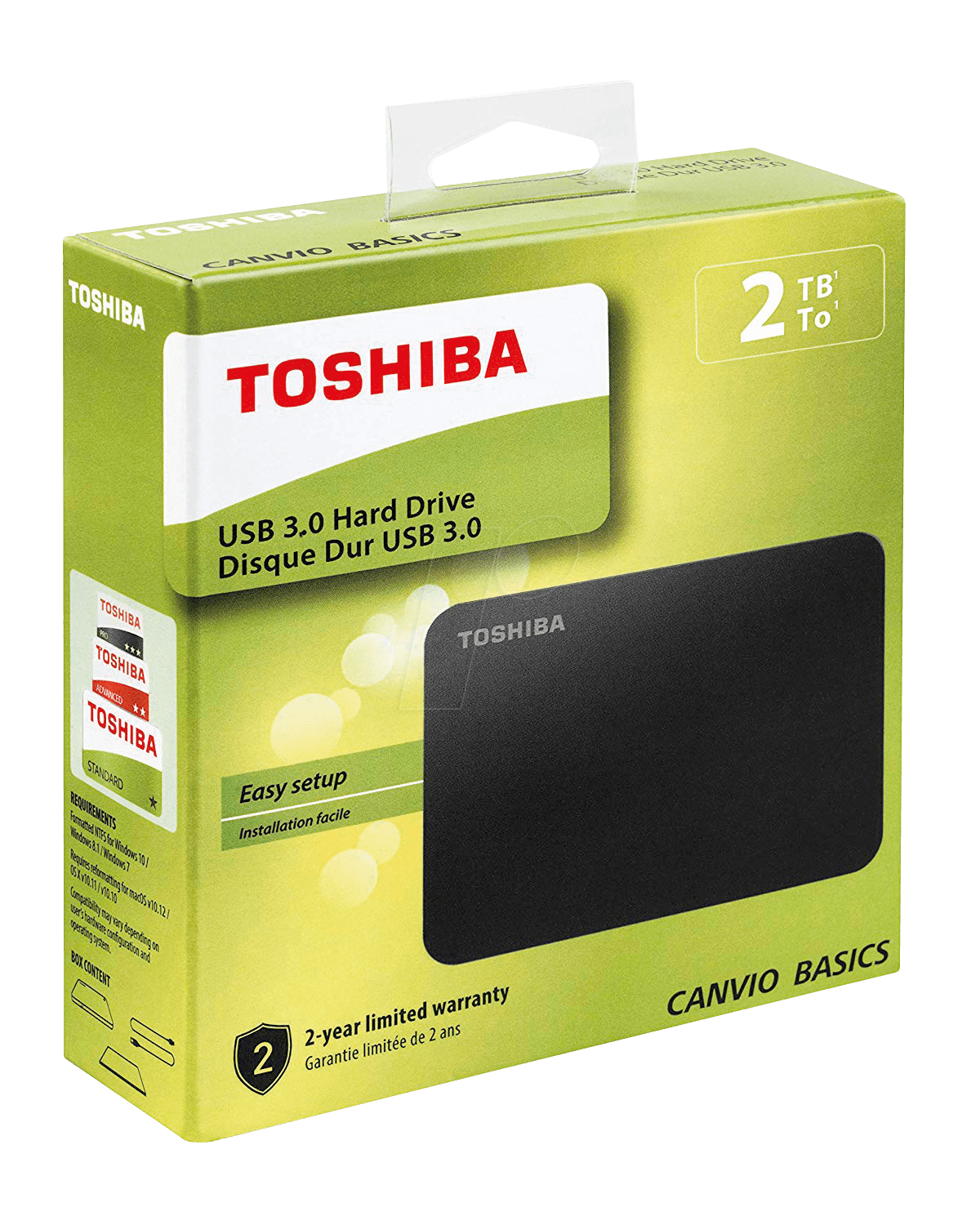 Внешний Жесткий диск Toshiba 2Tb Canvio Basics 2.5