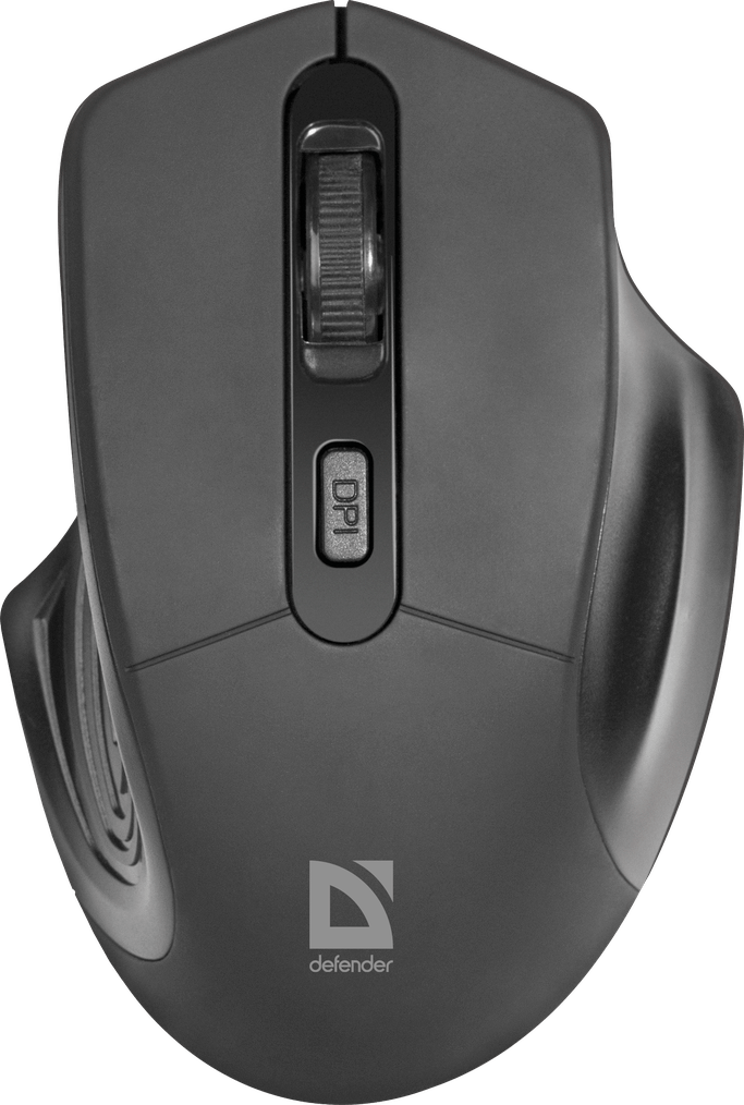 Мышь беспроводная Defender Datum MB-345 Nano B(Черный) 4кн+кл, 800-1600 dpi