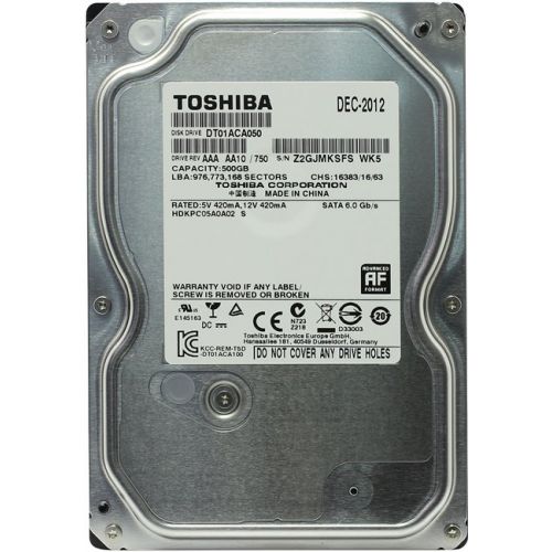 Жесткий диск HDD   500Gb TOSHIBA SATA 6Gb/s 7200rpm 32Mb 3.5
