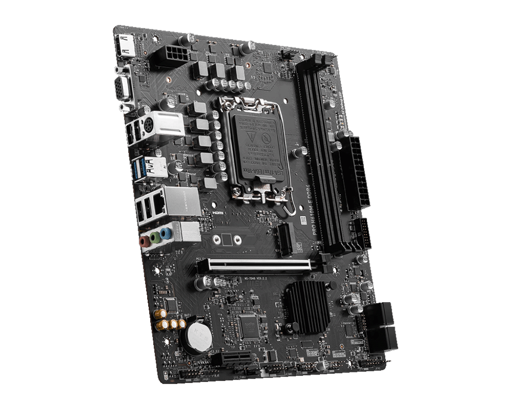 Материнская плата MSI PRO H610M-E DDR4 LGA1700 H610 2xDDR4 4xSATA3 M.2 VGA HDMI mATX
