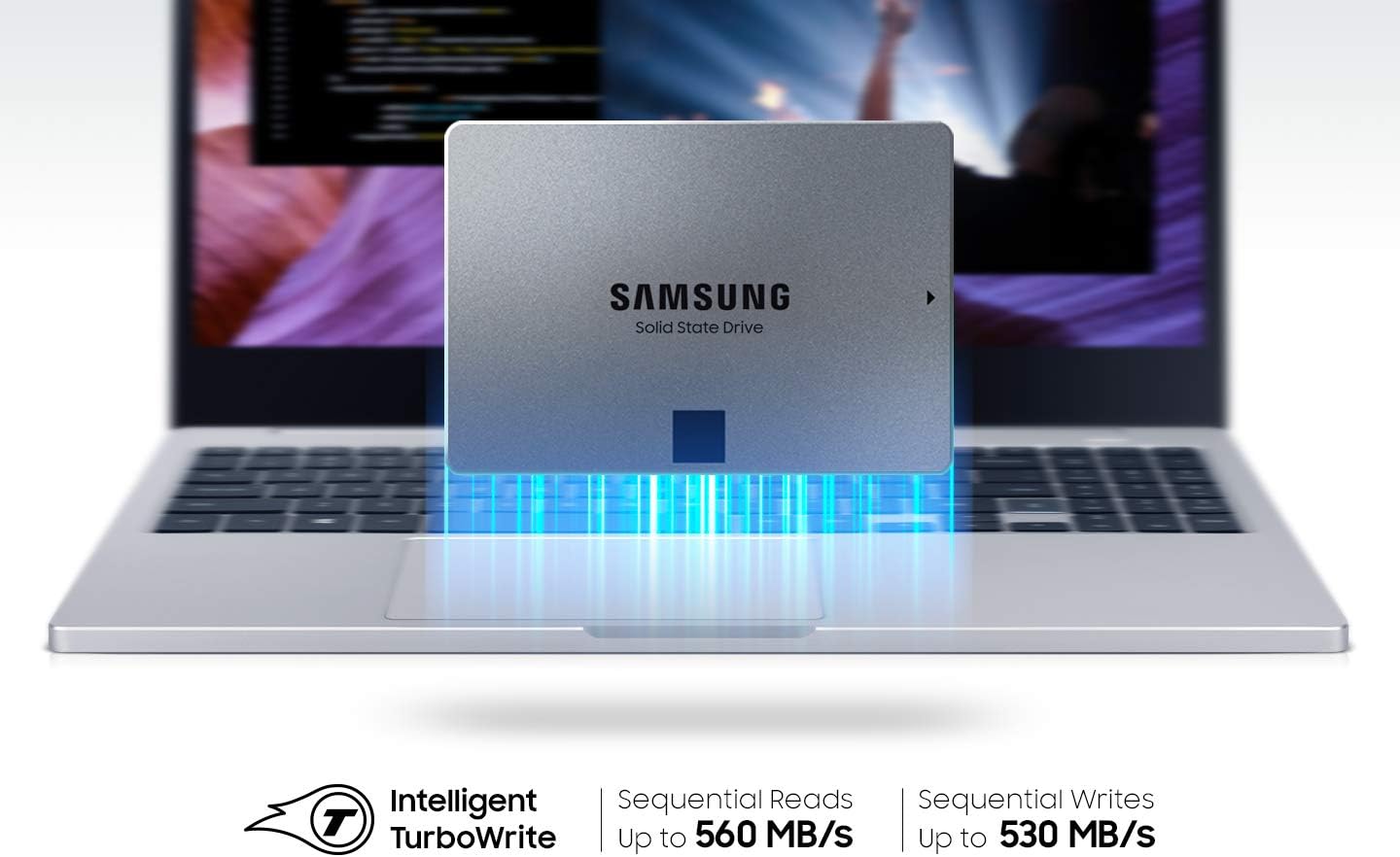Твердотельный накопитель 8000GB SSD Samsung 870 QVO 2.5” SATA3 R560Mb/s W530MB/s MZ-77Q8T0BW