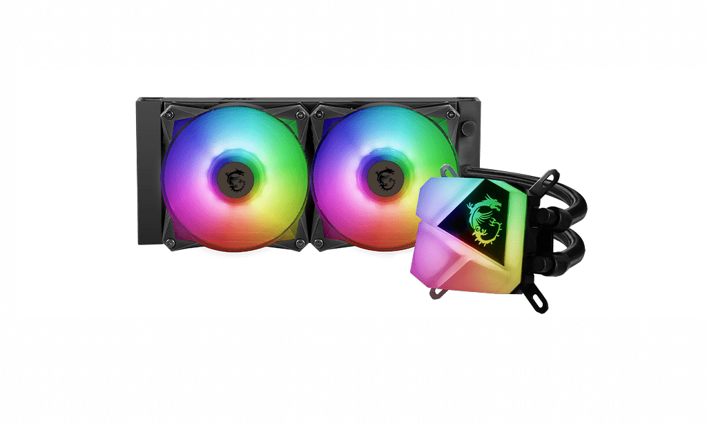 Водяное охлаждение для CPU MSI MAG CORELIQUID C280. Socket Intel/AMD, 4pin, Fan 2x140см, ARGB