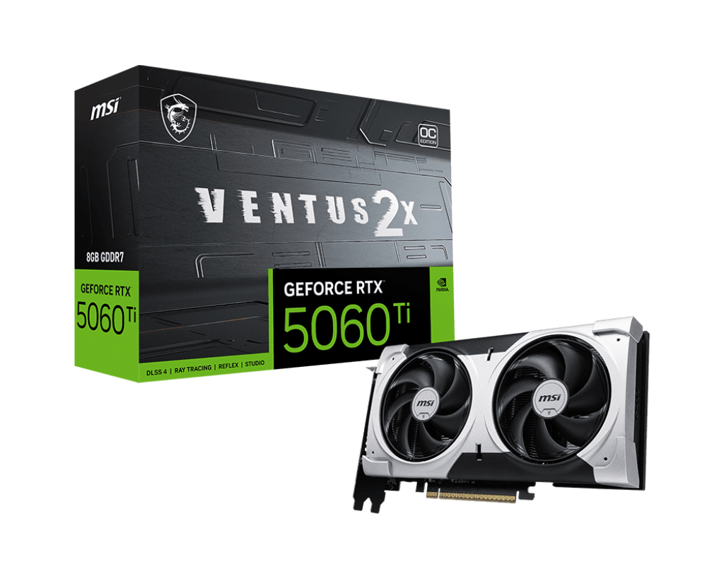 Видеокарта MSI GeForce RTX 5060 Ti 16G VENTUS 2X OC PLUS 16Gb GDDR7 128-bit 1xHDMI 3xDP G506T-16V2CP