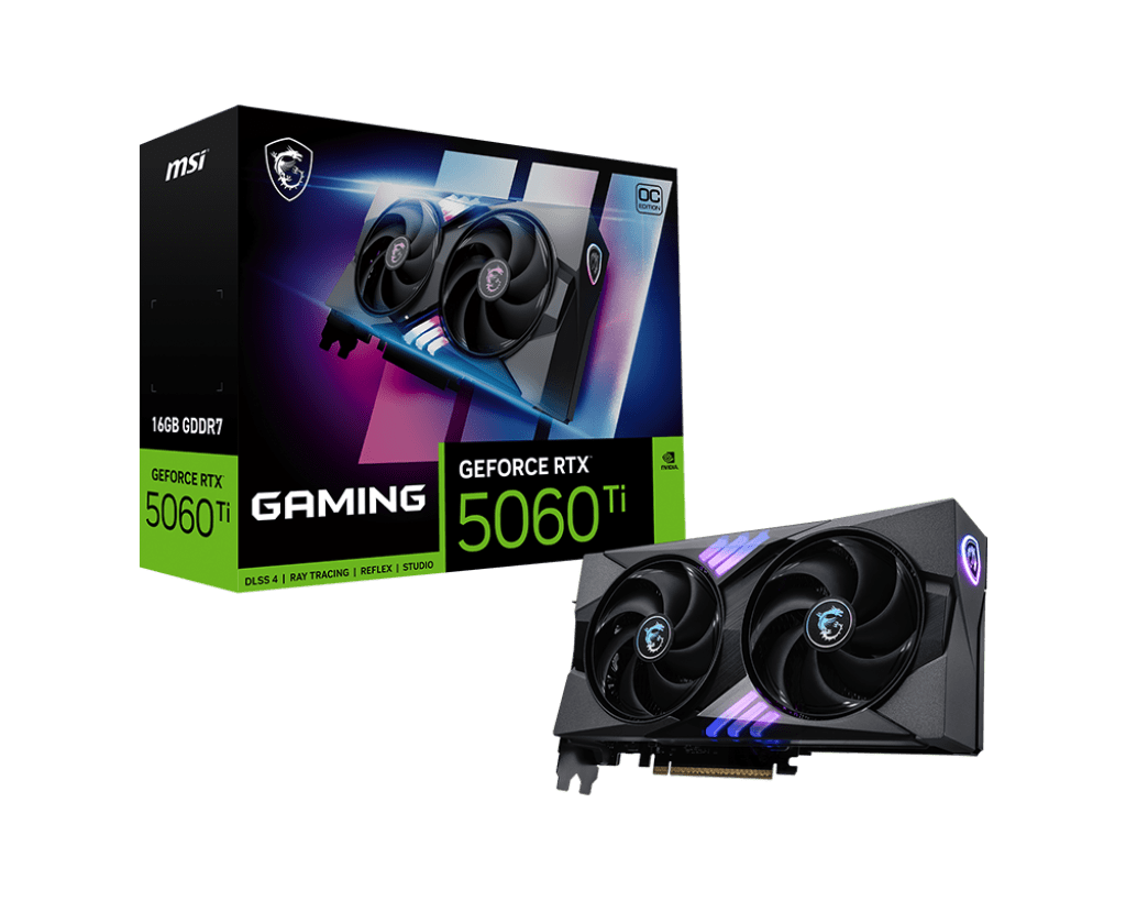 Видеокарта MSI GeForce RTX 5060 Ti 16G GAMING OC, 16Gb GDDR7 128-bit 1xHDMI 3xDP G506T-16GC