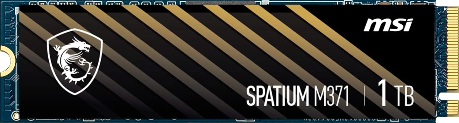 Твердотельный накопитель 1000Gb SSD MSI SPATIUM M371 M.2 PCIe NVMe R2000Mb/s W1600MB/s SPATIUM M371