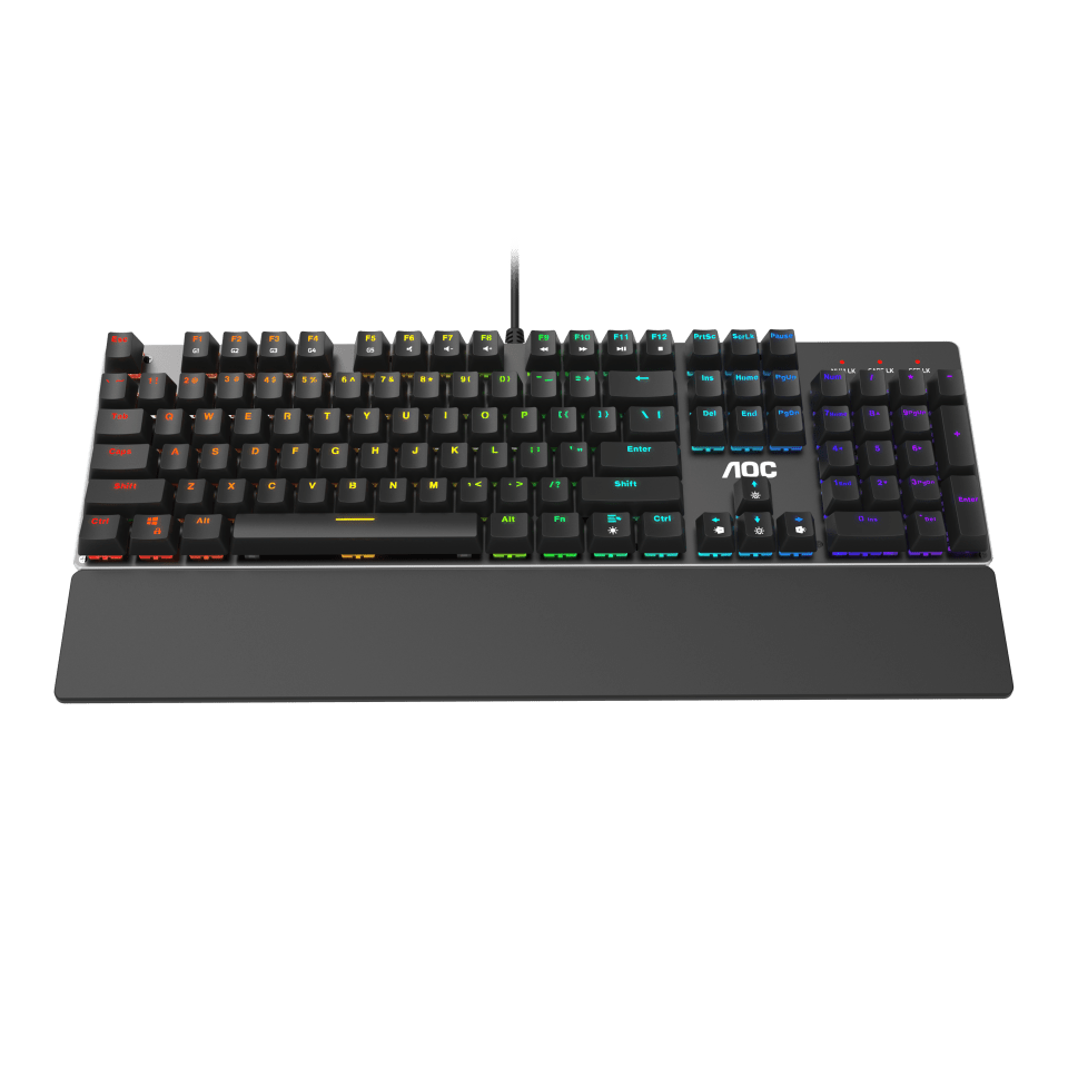 Механическая Игровая Клавиатура AOC AGK700 MX RED CHERRY RGB кабель 1,8м USB2.0 AGK700DR2R