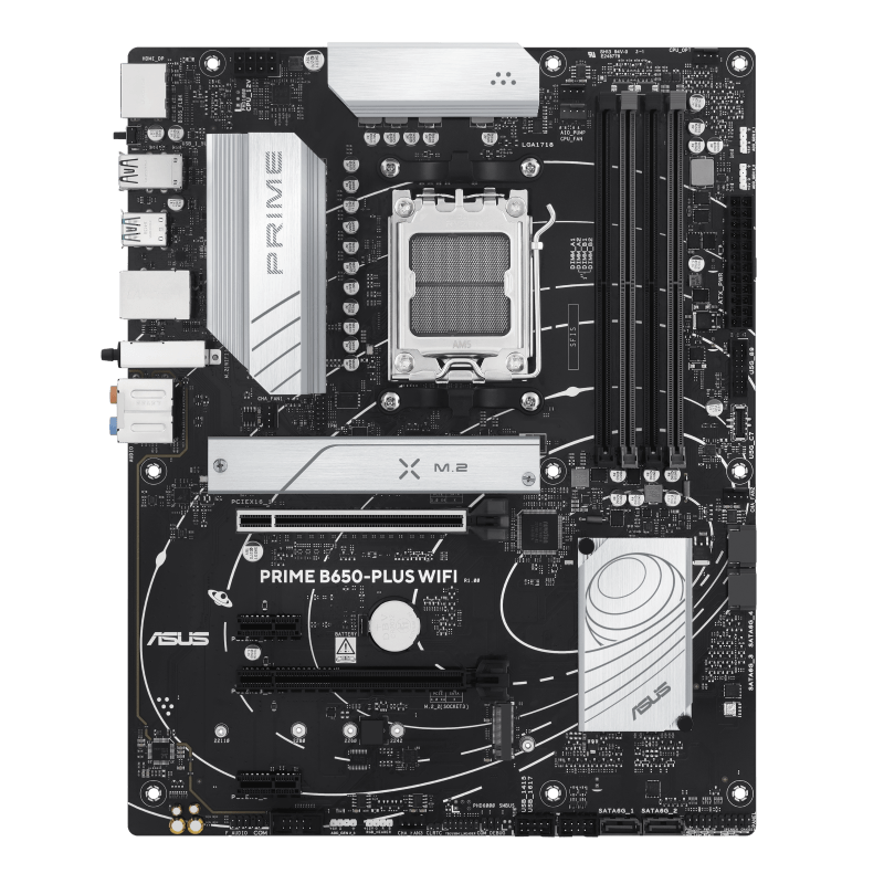 Материнская плата ASUS PRIME B650-PLUS WIFI AM5 4xDDR5 4xSATA3 RAID 2xM.2 HDMI DP ATX